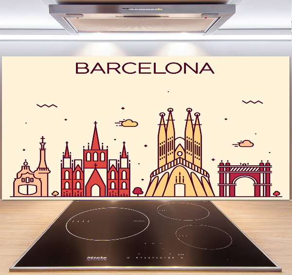 Panel do kuchyně Nápis Barcelona