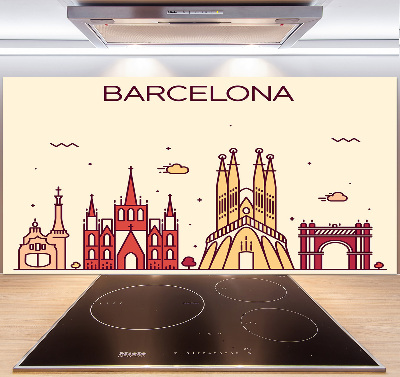 Panel do kuchyně Nápis Barcelona