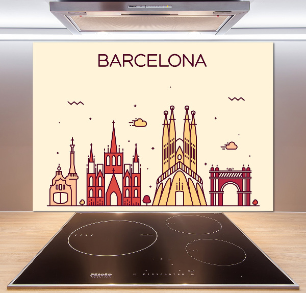 Panel do kuchyně Nápis Barcelona