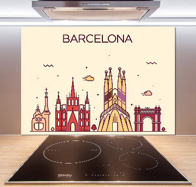 Panel do kuchyně Nápis Barcelona