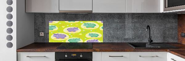 Dekorační panel sklo Hroši