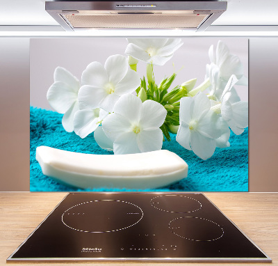 Panel do kuchyně Bílé květiny spa