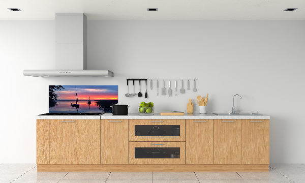 Panel lacobel Plachetnice při západu slunce