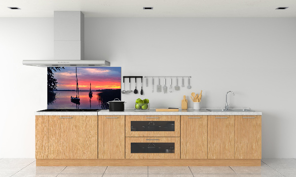 Panel lacobel Plachetnice při západu slunce