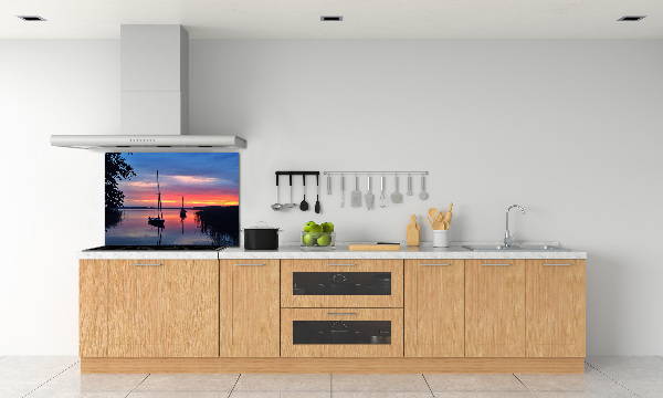 Panel lacobel Plachetnice při západu slunce