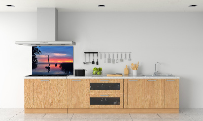 Panel lacobel Plachetnice při západu slunce