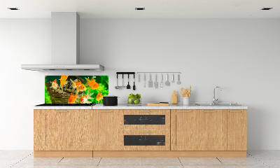 Dekorační panel sklo Zlaté rybky