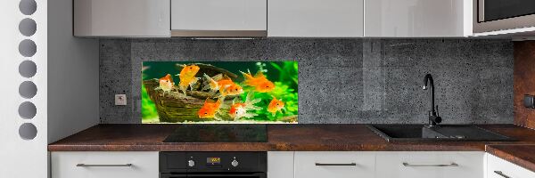 Dekorační panel sklo Zlaté rybky