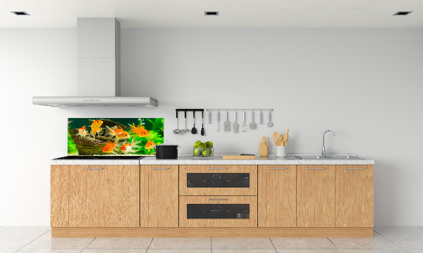 Dekorační panel sklo Zlaté rybky