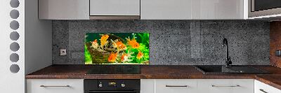 Dekorační panel sklo Zlaté rybky