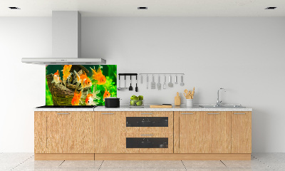 Dekorační panel sklo Zlaté rybky