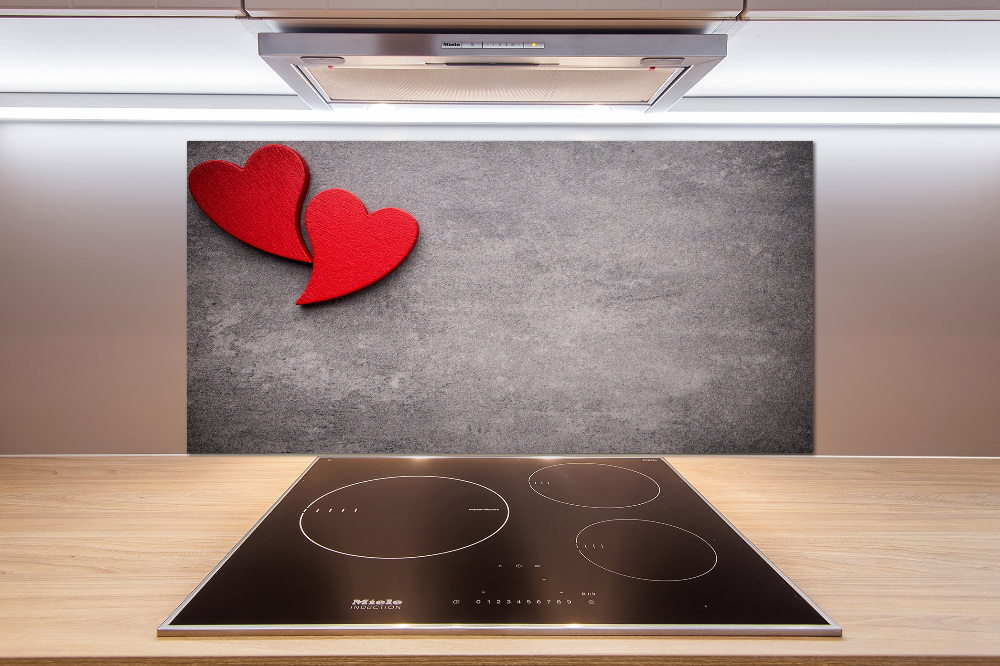 Panel do kuchyně Červená srdce
