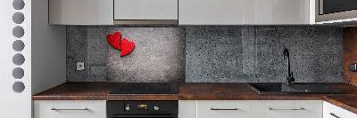 Panel do kuchyně Červená srdce