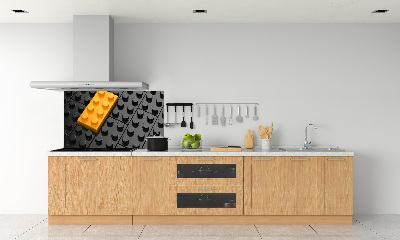 Dekorační panel sklo Kostky lego