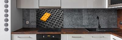 Dekorační panel sklo Kostky lego