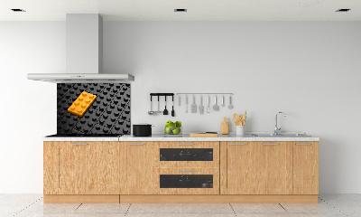Dekorační panel sklo Kostky lego