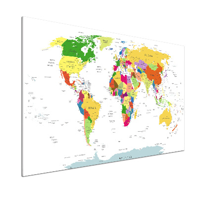 Dekorační panel sklo Mapa světa