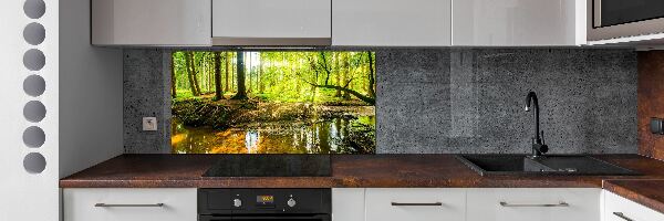 Panel do kuchyně Rybník v lese