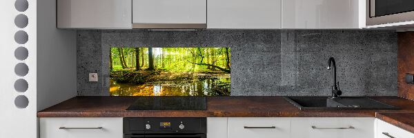 Panel do kuchyně Rybník v lese