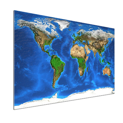 Dekorační panel sklo Mapa světa