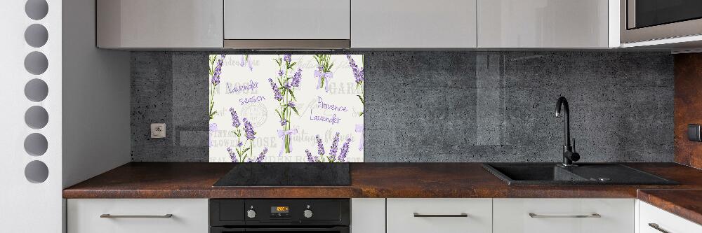 Skleněný panel do kuchyně Levandule
