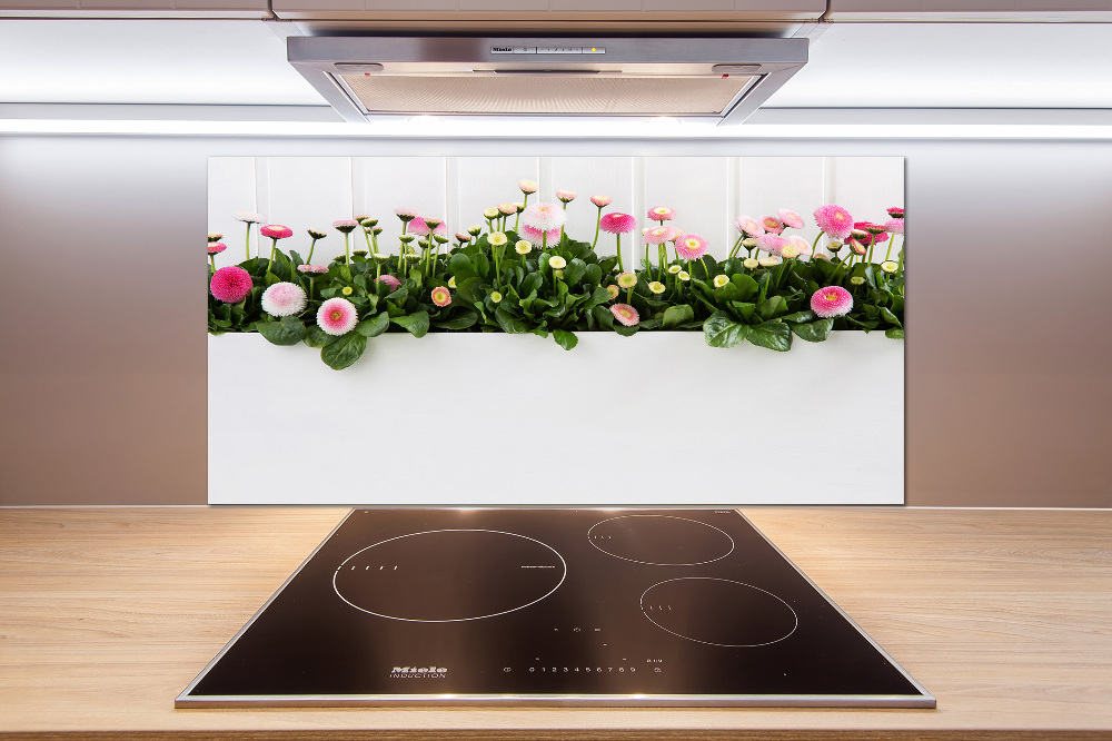 Panel do kuchyně Růžové sedmikrásky