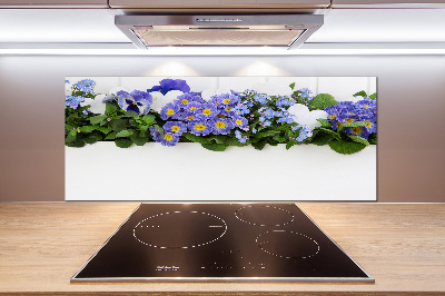Panel do kuchyně Modré květiny