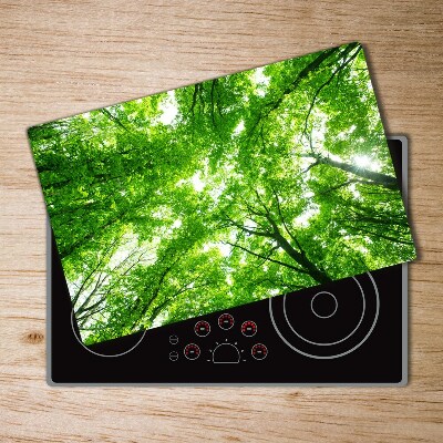 Deska na krájení skleněná Zelený les