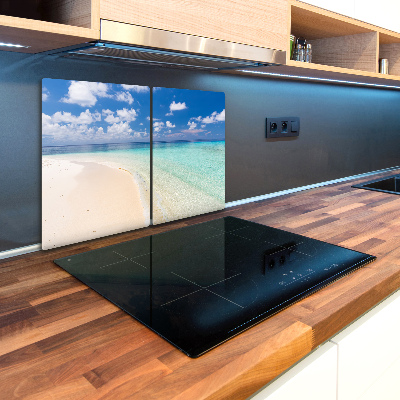 Kuchyňská deska skleněná Pláž na Maledivách