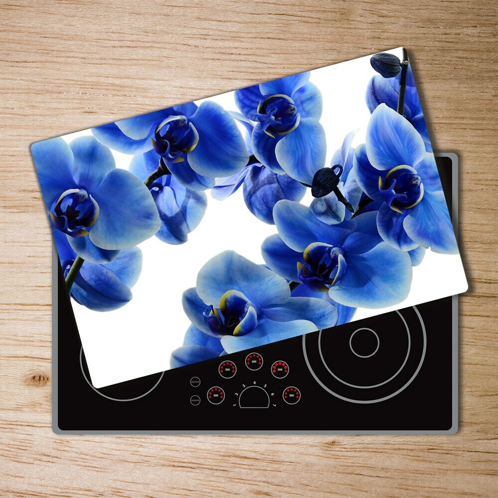 Deska na krájení skleněná Modrá orchidej