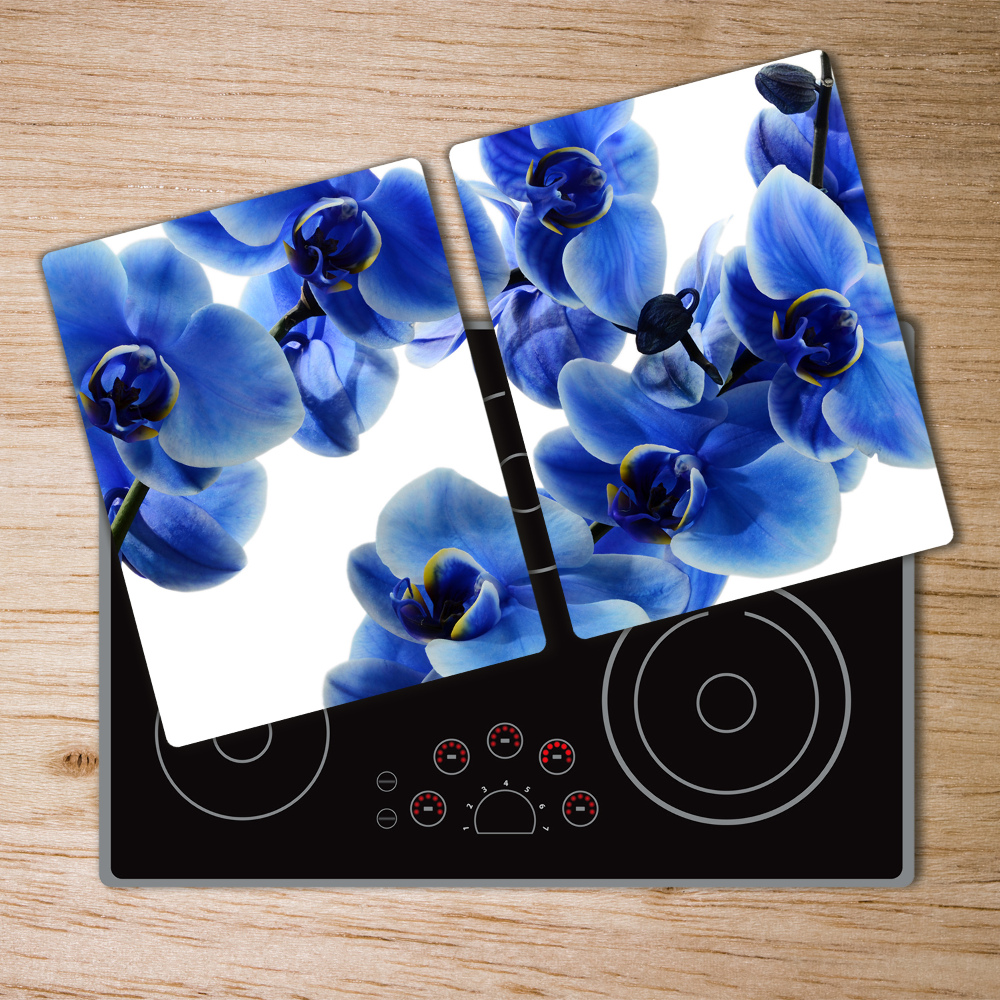 Deska na krájení skleněná Modrá orchidej