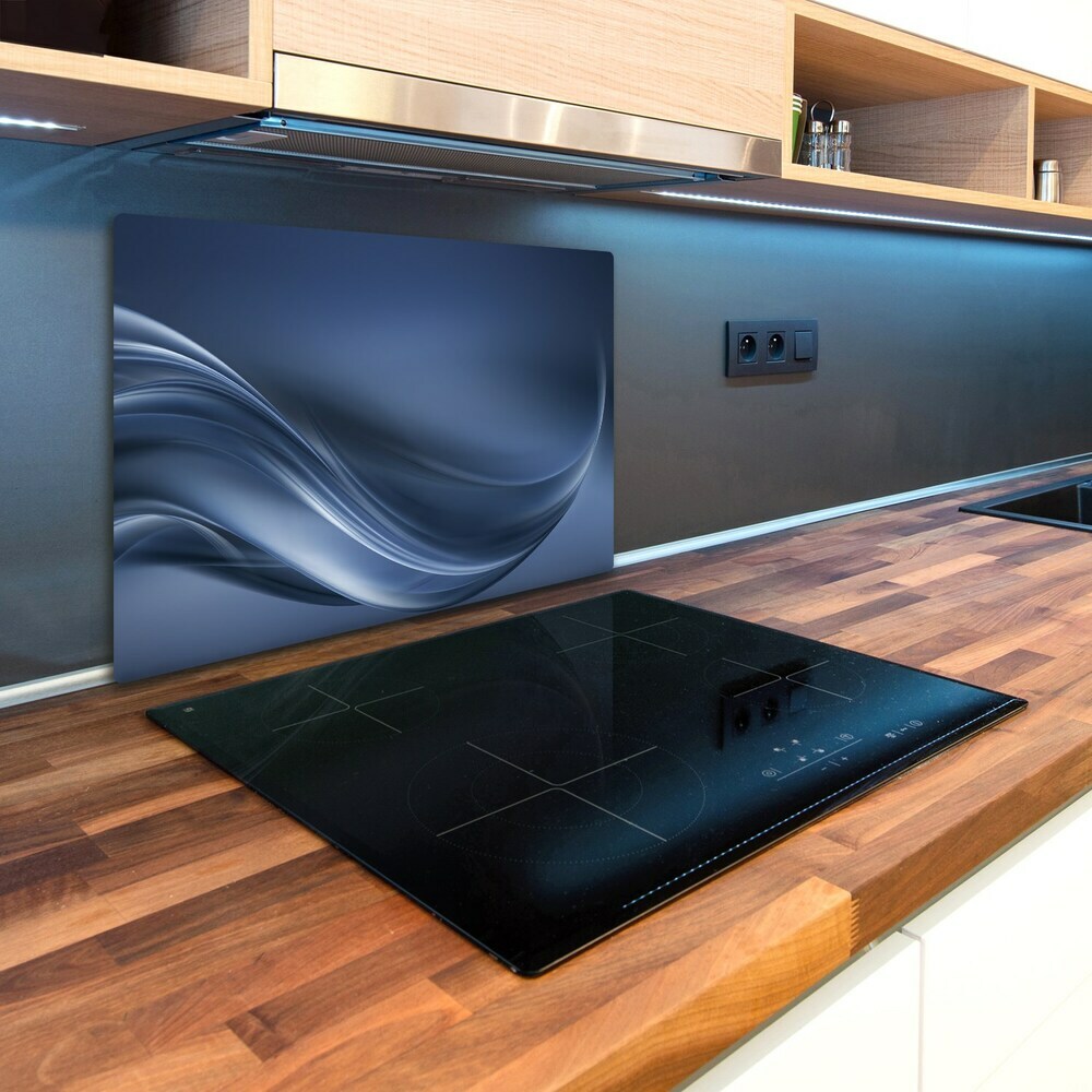 Kuchyňská deska velká skleněná Šedá vlna