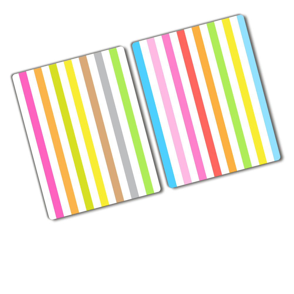 Deska na krájení skleněná Barevné pásky