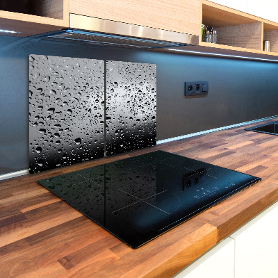 Kuchyňská deska velká skleněná Kapky vody