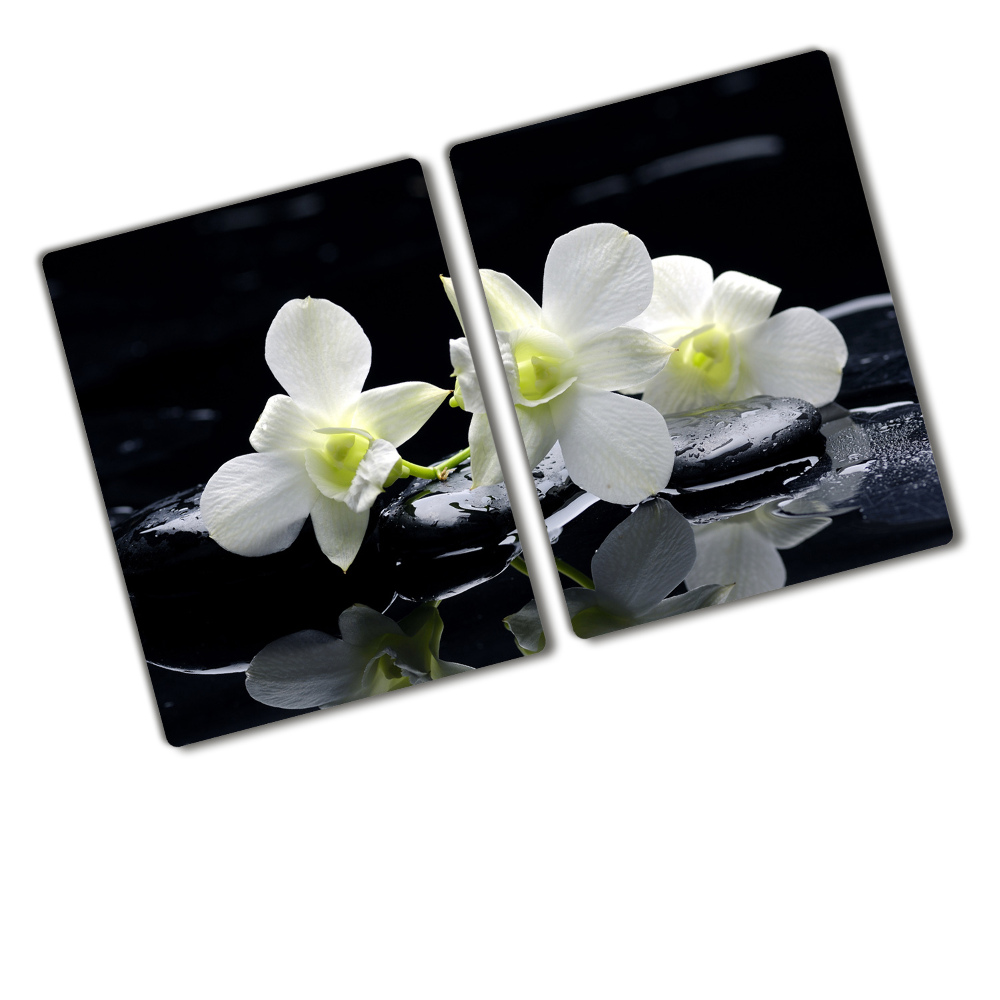 Deska na krájení skleněná Orchidej