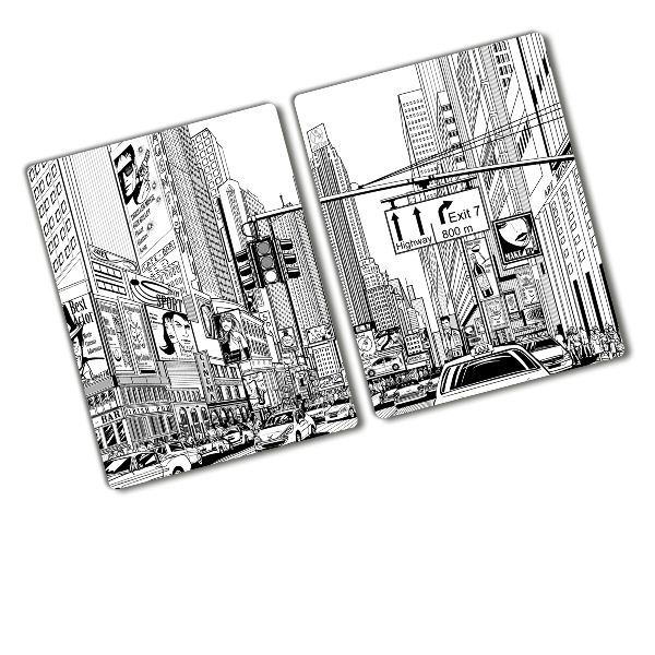 Kuchyňská deska skleněná Ulice New York
