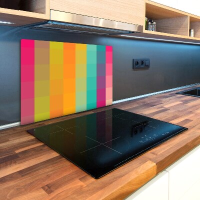 Kuchyňská deska skleněná Barevné čtverce