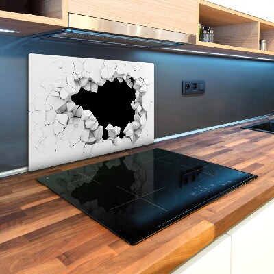 Kuchyňská deska skleněná Díra ve zdi