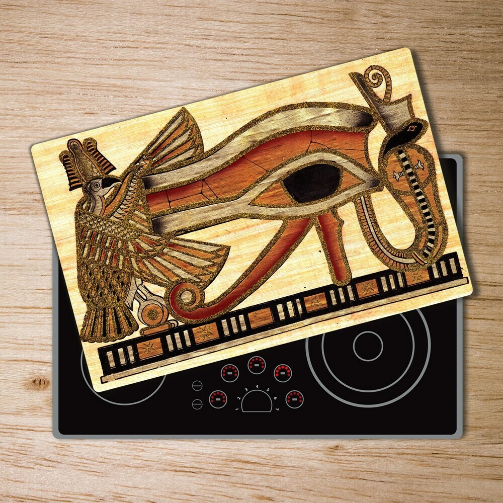 Kuchyňská deska skleněná Egyptské oko papirus