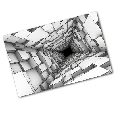 Kuchyňská deska skleněná Tunel z krychlí