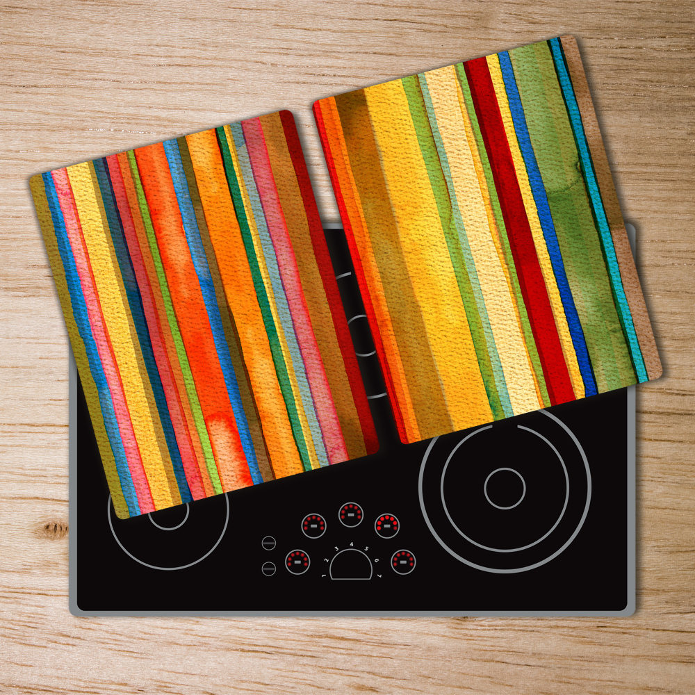 Kuchyňská deska skleněná Barevné pásky