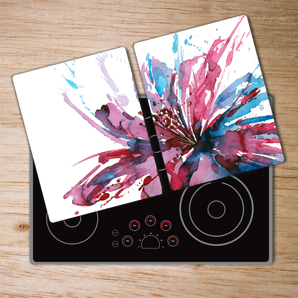 Kuchyňská deska skleněná Abstraktní květ