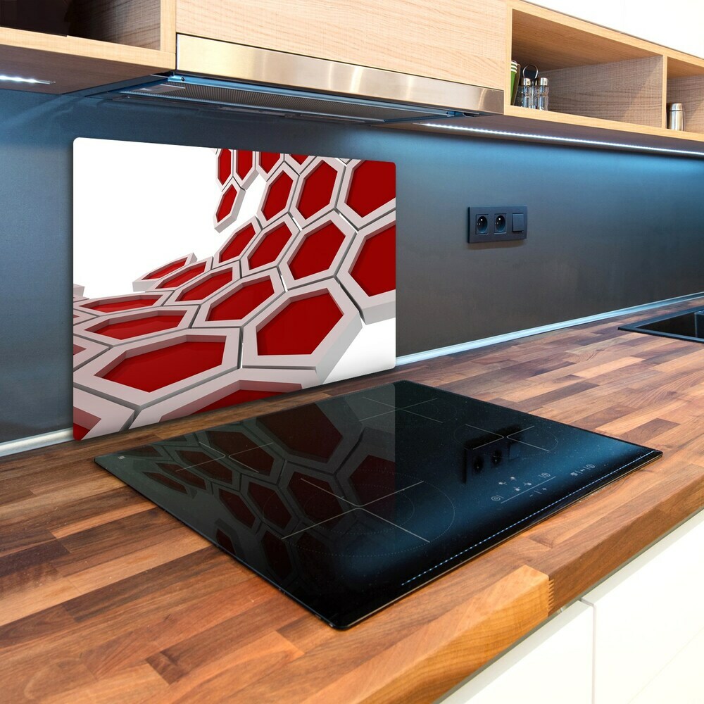 Kuchyňská deska skleněná Abstrakce 3D