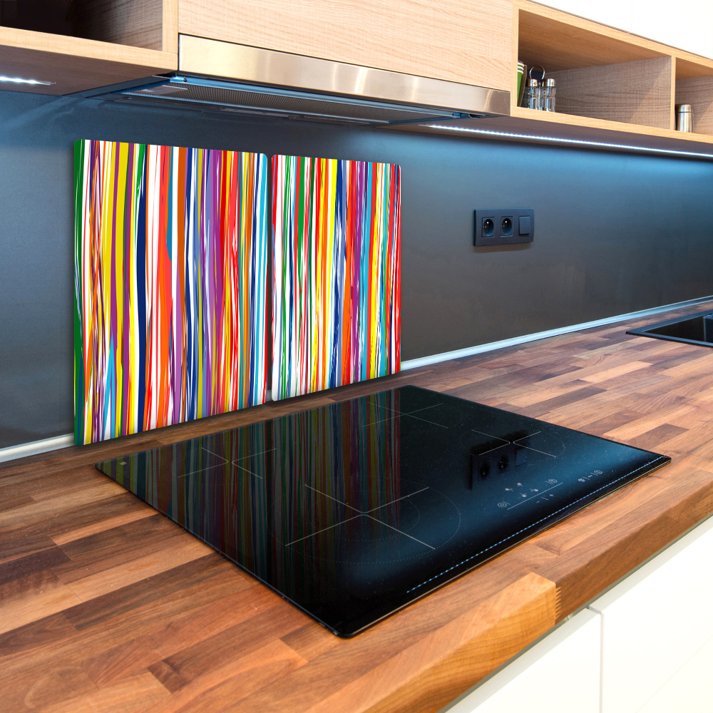 Kuchyňská deska skleněná Barevné pásky