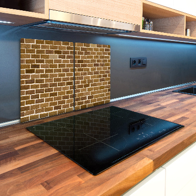 Kuchyňská deska velká skleněná Zděná zeď