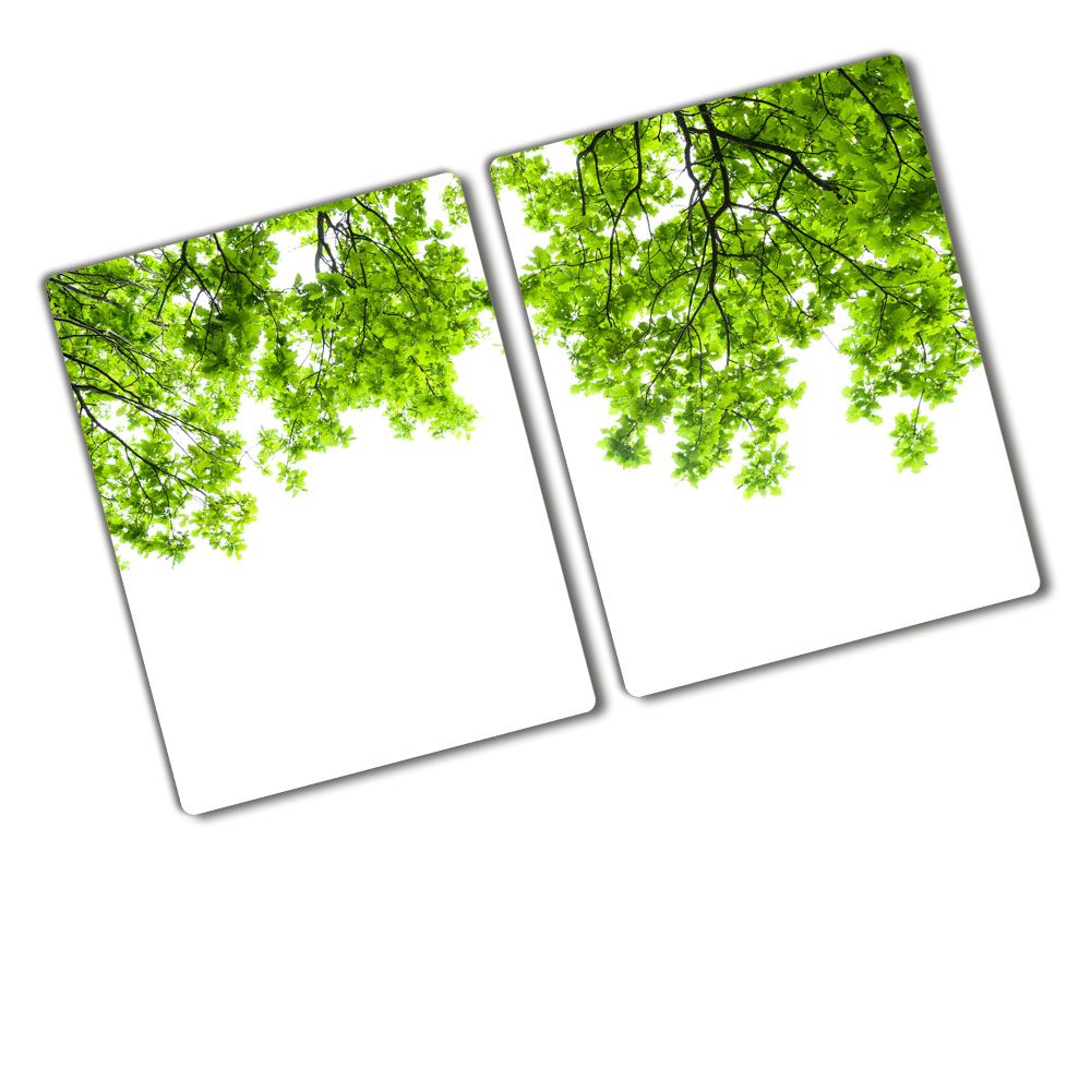 Deska na krájení skleněná Listy dubu