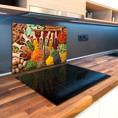 Kuchyňská deska velká skleněná Barevné koření