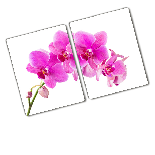 Deska na krájení skleněná Růžová orchidej