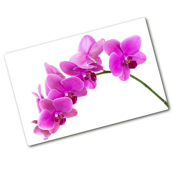 Deska na krájení skleněná Růžová orchidej