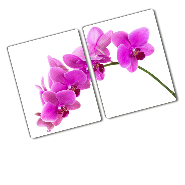 Deska na krájení skleněná Růžová orchidej